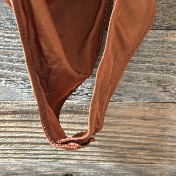 Gauge81 Chestnut Brown Bauska Draped Bodysuit Size XS - Picture 5 of 10